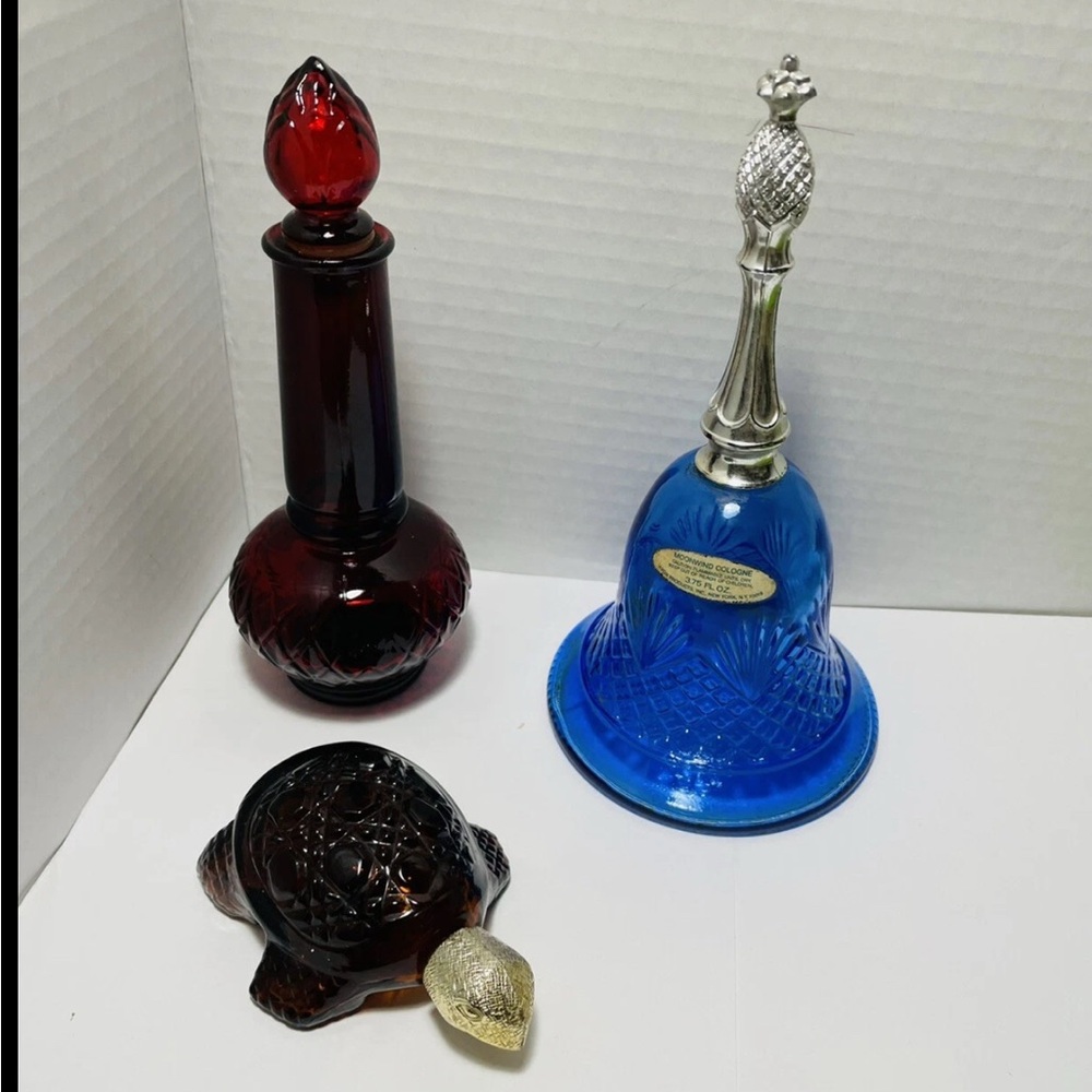 Vintage Avon Decanters Set Of 3 Collectible Empty Bottles